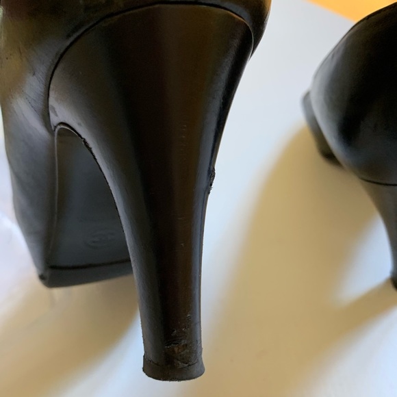 Chanel Black Leather Peeptoe - Picture 5 of 7
